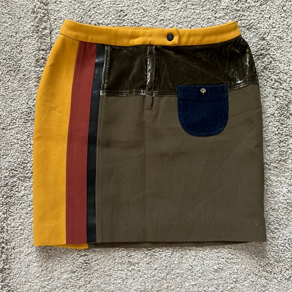 EUC Mixed Media Boho Mini Skirt - Size Small